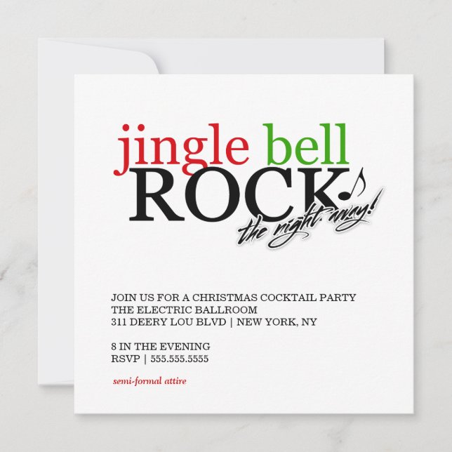 Invitation Roche de 311 Jingle Bell la nuit loin (Devant)