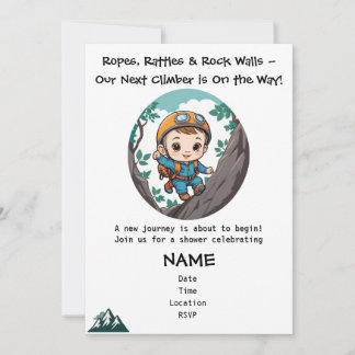 Invitation Rock Climber Outdoor Adventure Baby Boy