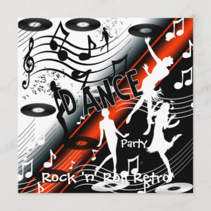 Invitation Rock 'n' Roll Soirée Dansante Rétro