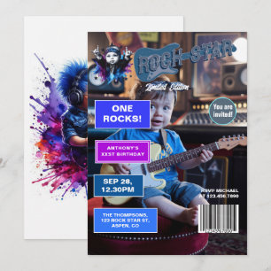 Invitation Rock Star "One Rocks !" Couverture de magazine 1er