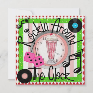 Invitation Rockin' Around the Clock Party - SRF