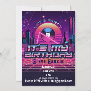 Invitation Rockin Vaporwave