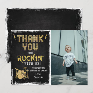 Invitation Rockstar Rocker Chalk Grunge