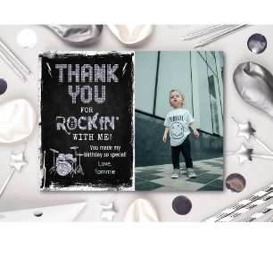 Invitation Rockstar Rocker Chalk Grunge