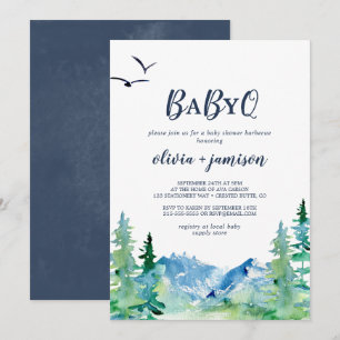 Invitation Rocky Mountain Baby Q Baby shower