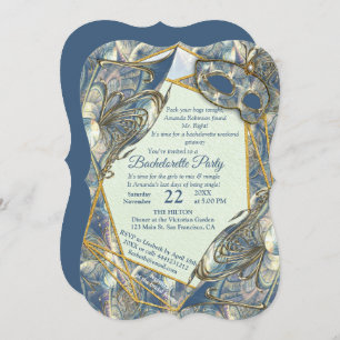 Invitation Rococo Rich Romantic Gold Reliefs & Masques