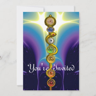 INVITATION RODE D'ASCLEPIUS 7 CHAKRAS, YOGA, ÉNERGIE SPIRITUE