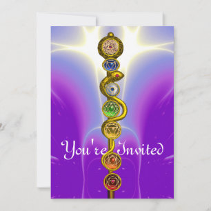 INVITATION RODE D'ASCLEPIUS 7 CHAKRAS, YOGA, ÉNERGIE SPIRITUE