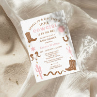 Rodéo Brown rose moderne Baby shower fille