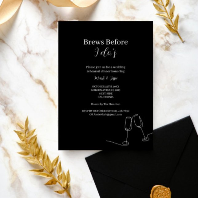 Invitation ROE Black & White Brews Avant de dîner (Créateur téléchargé)