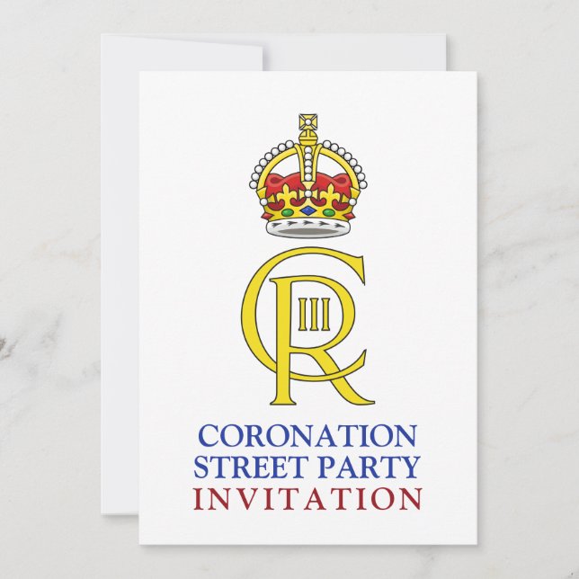 Invitation Roi Charles III Coronation Street (Devant)