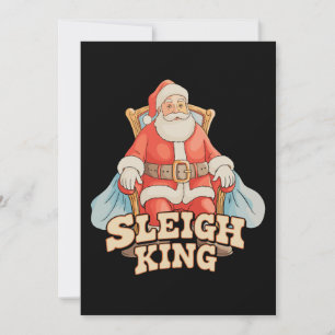 Invitation Roi du traîneau Père Noël Noël Vacances Saison de