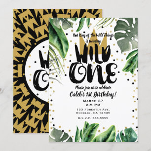 Invitation Roi Sauvage des Choses Couronne Fête d'anniversair