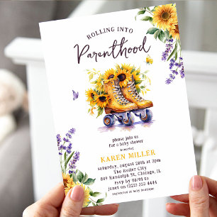 Invitation Rolling dans le Baby shower de charme Vintage de l