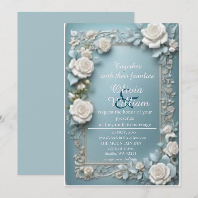 Invitation Romance Gelé (Devant / Derrière)