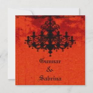Invitation Romance gothique Mariage de lustre victorien