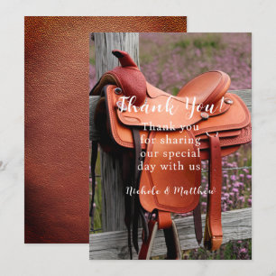 Invitation Romance rustique : Selle sur la clôture Couples Do