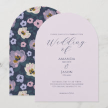 Romantic blue and purple floral garden wedding