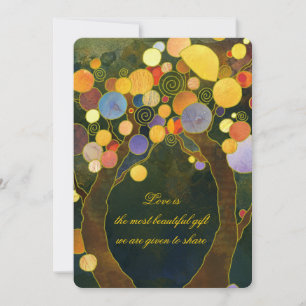 Invitation Romantic Love Trees Mariage extérieur