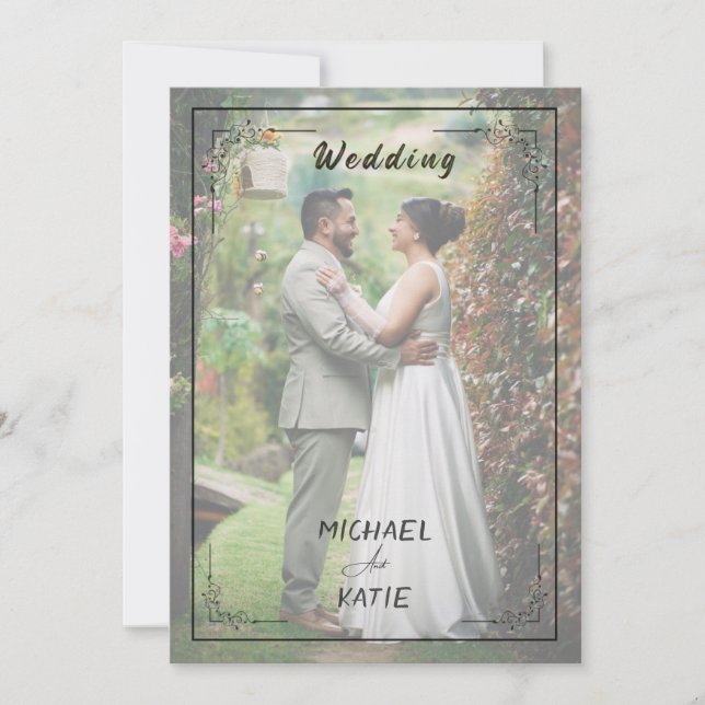 Invitation Romantic Minimalist Wedding | Clean Lines & White  (Devant)