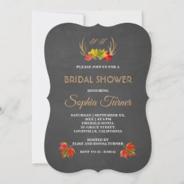 Invitation Romantic Rustic Antlers Automne Fête des mariées I