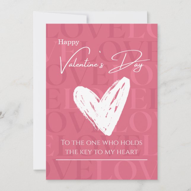 Invitation Romantic Valentine's Day Card Idea | Deep Love Quo (Devant)