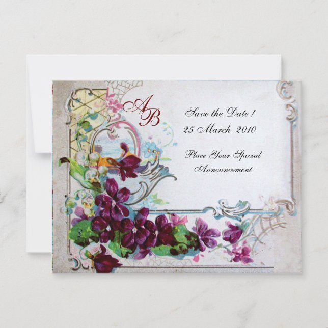 INVITATION ROMANTICA  4 MONOGRAMME 2 (Devant)