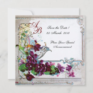 INVITATION ROMANTIQUE 4 MONOGRAMME 2