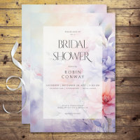 Romantique Bleu Violet & Rose Floral Brunch de Mar