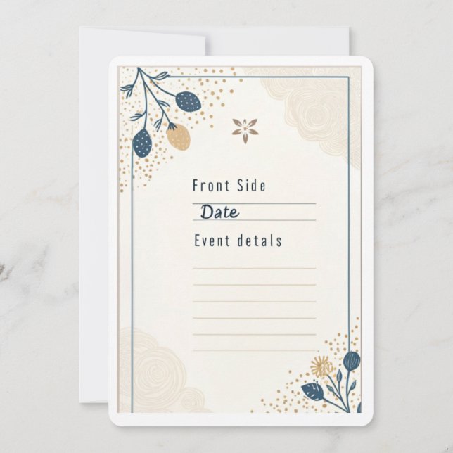 Invitation romantique d'anniversaire pour lui - Pe (Dos)