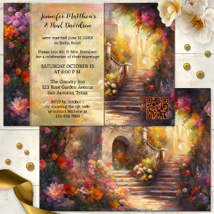 Invitation Romantique Elope Italienne ou soirée de mariage po