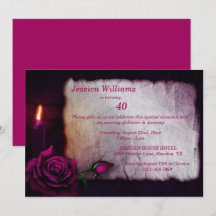 Romantique gothique Rose & bougie Anniversaire