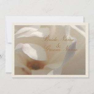Invitation Romantique Ivory Magnolia Mariage