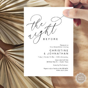Invitation Romantique La Nuit Avant Le Dîner De Répétition Ma