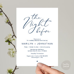 Invitation Romantique La Nuit Avant Le Dîner De Répétition Ma