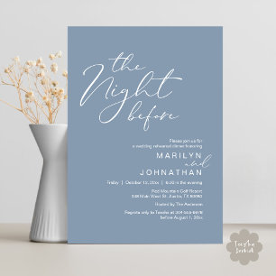 Invitation Romantique La Nuit Avant Le Dîner De Répétition Ma
