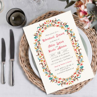 Romantique Moderne Élégant Floral Dîner de Répétit