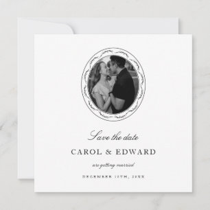 Invitation Romantique Moderne Main Tirée Accents Enregistrer