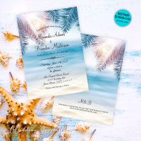 Romantique Palm Tree Tropical Island Beach Mariage