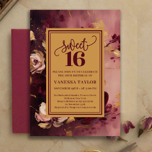 Invitation romantique pour un Sweet Seize en borde