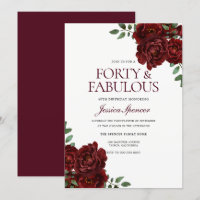 Romantique Rose rouge quarante et fabuleux 40e ann