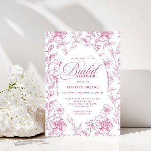 Invitation Romantique rose saumon floral roses mariage