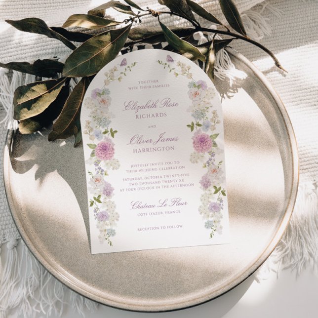 Invitation Romantique Soft Pastel Floral Arch Mariage (Créateur téléchargé)