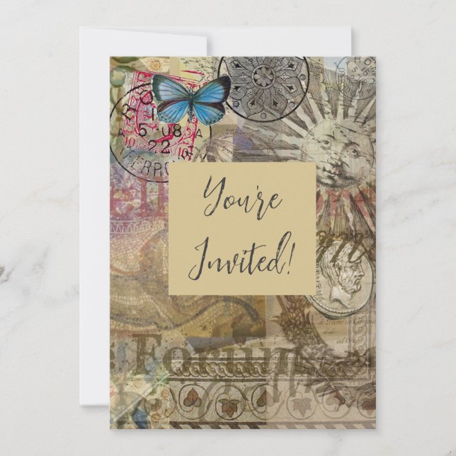 Invitation Rome Italie Voyage Vacances Ville (Devant)