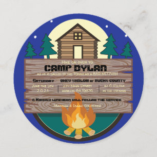 Invitation RONDE CAMP Bat mitzvah Bar Mitzvah