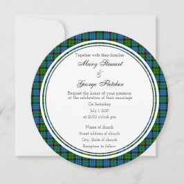 Invitation ronde de Fletcher Scottish Mariage