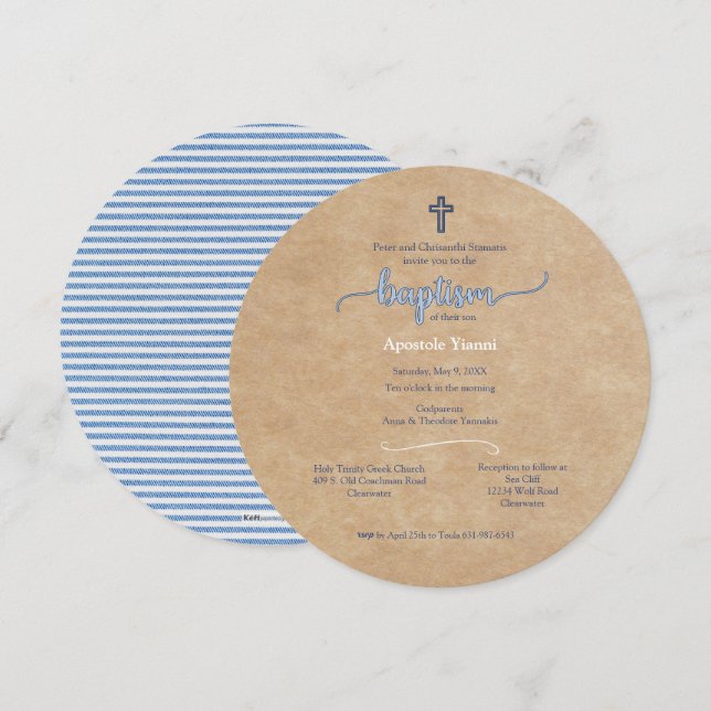 Invitation ronde de l'Apôtre (Devant / Derrière)