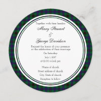 Invitation ronde Mariage écossaise Davidson