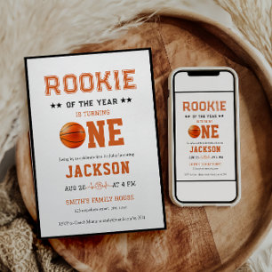 Invitation Rookie de l'année 1er anniversaire de basket-ball