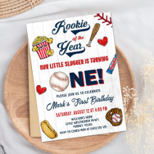 Rookie de l'année Baseball Vintage 1er anniversair